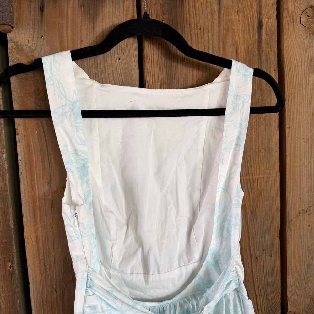 Wild Fable Dress Floral Butterfly Cottagecore Women Size XS White Blue Sun Dress - Picture 9 of 9